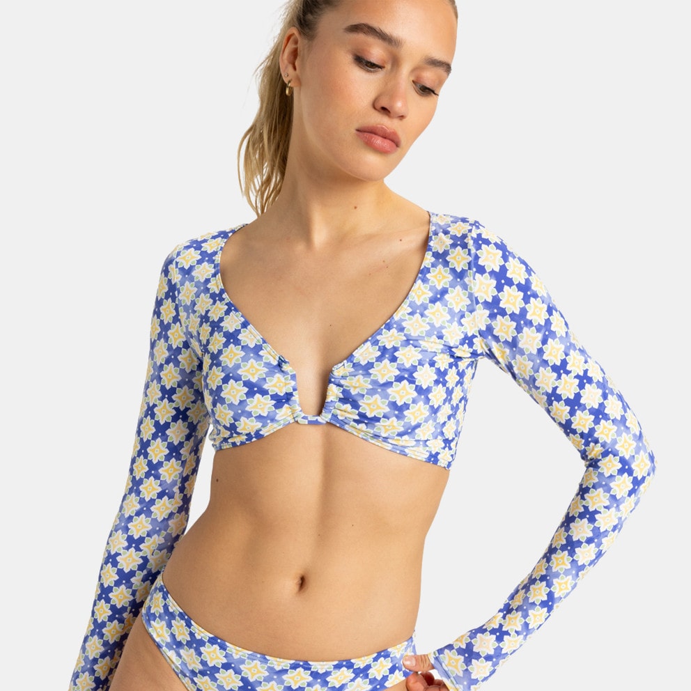 Roxy Artsy Tile Crop Top Lycra Μαγιο Γυναικειο