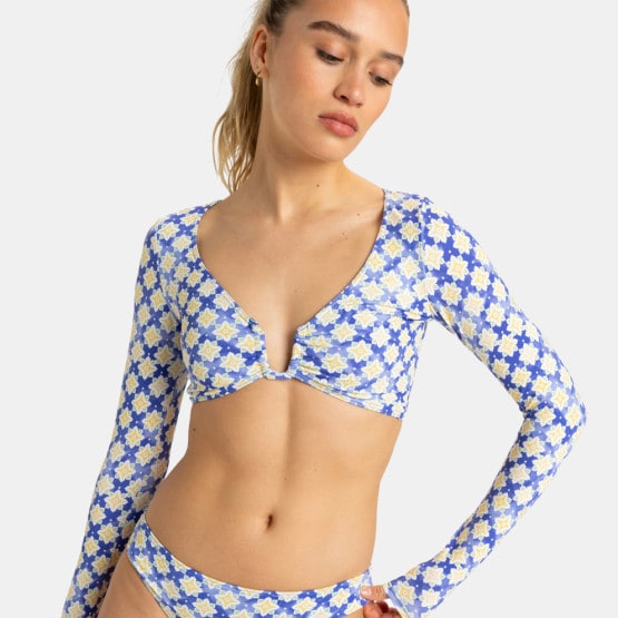 Roxy Artsy Tile Crop Top Lycra Μαγιο Γυναικειο