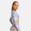 Roxy Artsy Tile Crop Top Lycra Μαγιο Γυναικειο