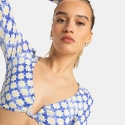 Roxy Artsy Tile Crop Top Lycra Μαγιο Γυναικειο