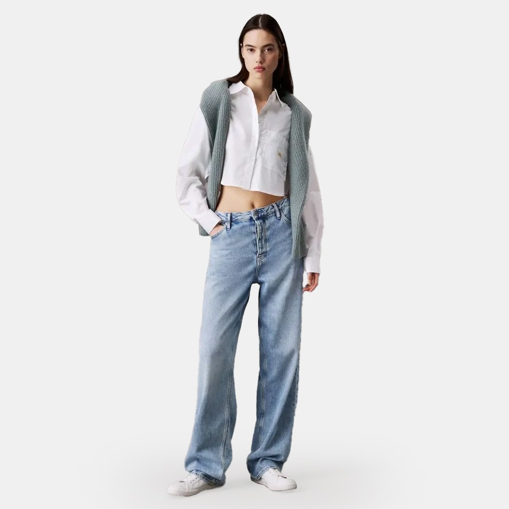 Calvin Klein Cropped Cotton Poplin Regular fit Women's Shirt