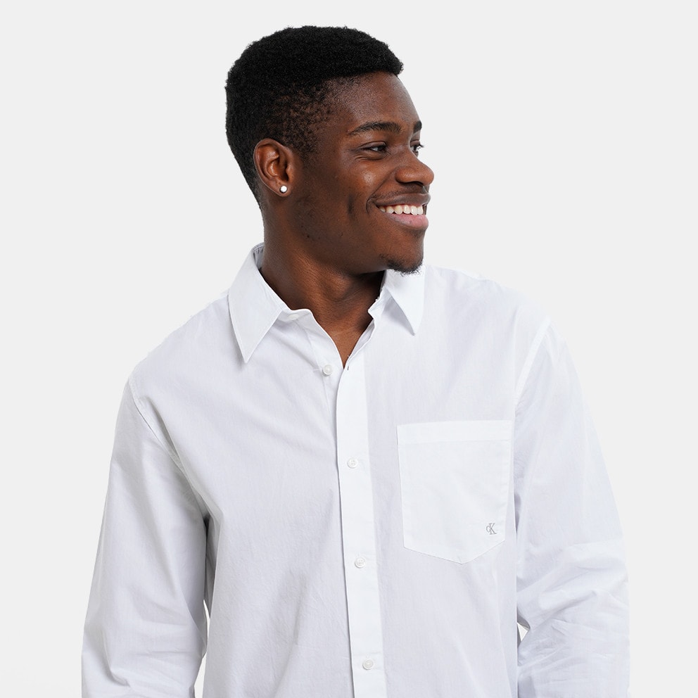 Calvin Klein Poplin Classic Fit Ανδρικό Πουκάμισο