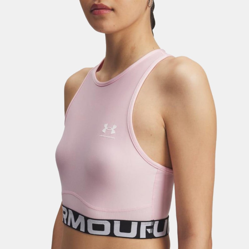 Under Armour HeatGear Rib Γυναικείο Αμάνικο T-Shirt