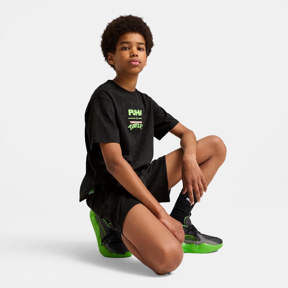 Puma X TMNT All-Over Print Essential Kids' T-Shirt
