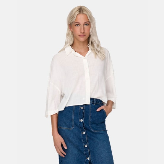 Only Onlastrid Life 2/4 Regular Fit Γυναικείο Κοντομάνικο Πουκάμισο