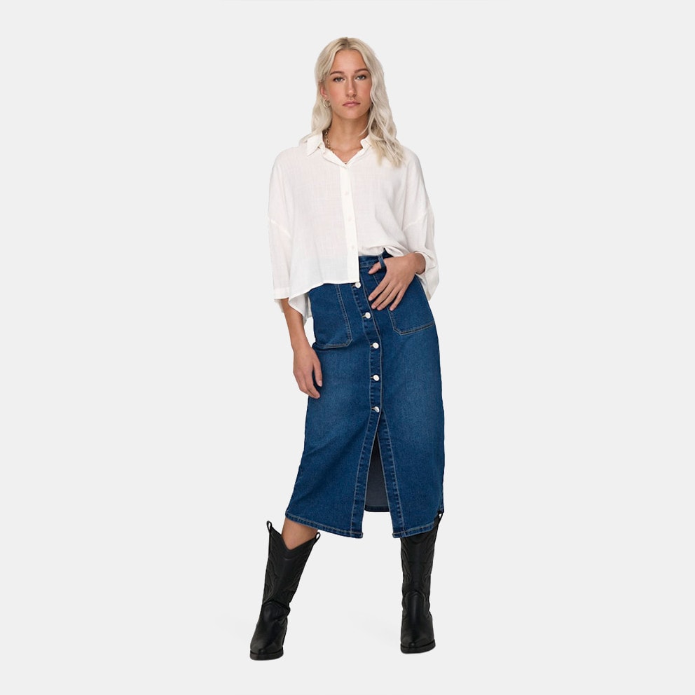 Only Onlastrid Life 2/4 Regular Fit Γυναικείο Κοντομάνικο Πουκάμισο
