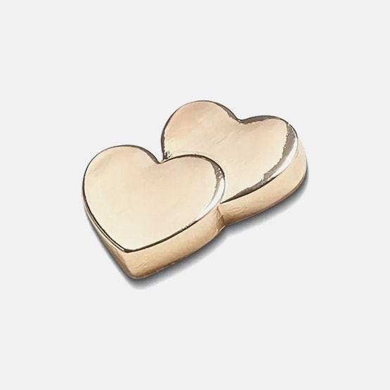 Crocs Jibbitz Gold Double Heart