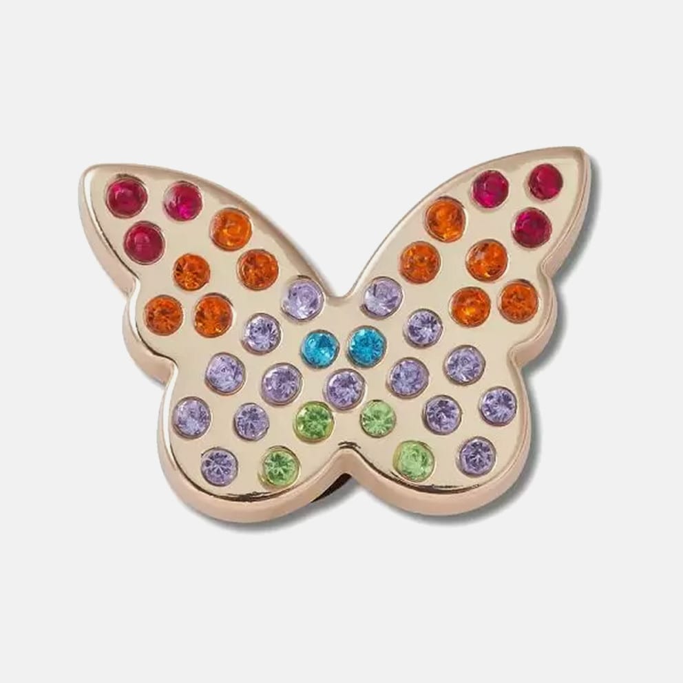 Crocs Jibbitz Gold Rainbow Butterfly