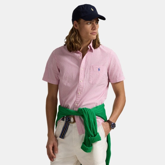 Polo Ralph Lauren Classics 12/16 Custom Fit Seersucker Ανδρικό Κοντομάνικο Πουκάμισο
