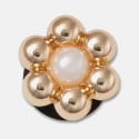 Crocs Jibbitz Gold and Pearl Tiny Flower