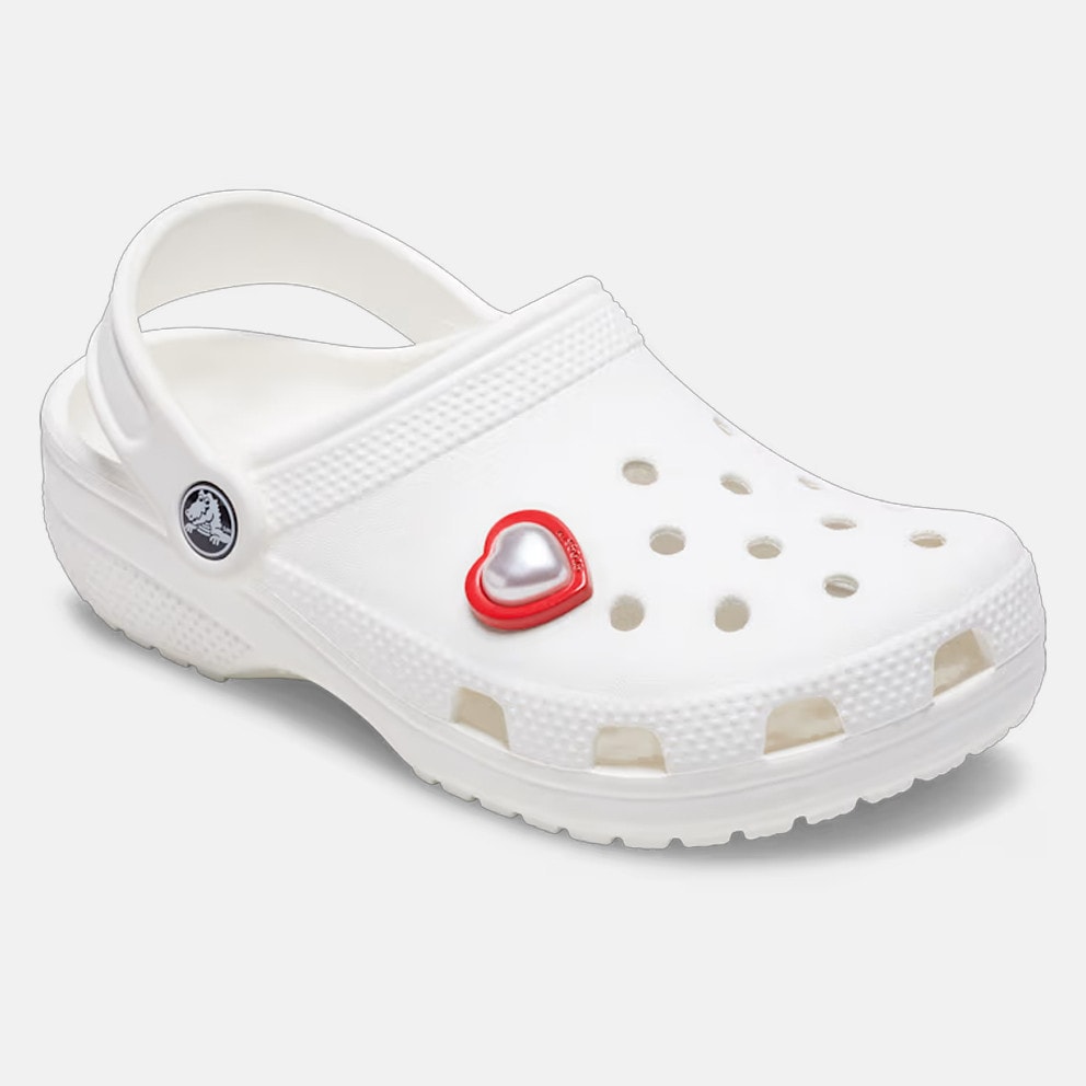 Crocs Jibbitz Red and Pearl Heart