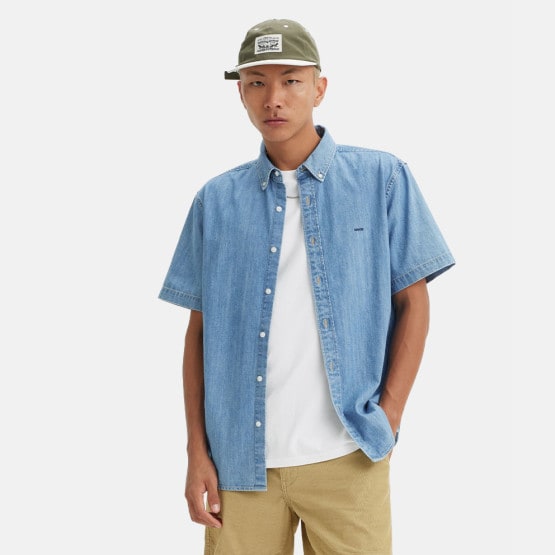 Levi's Authentic Button Down Med Indigo Men's Short Sleeved Shirt