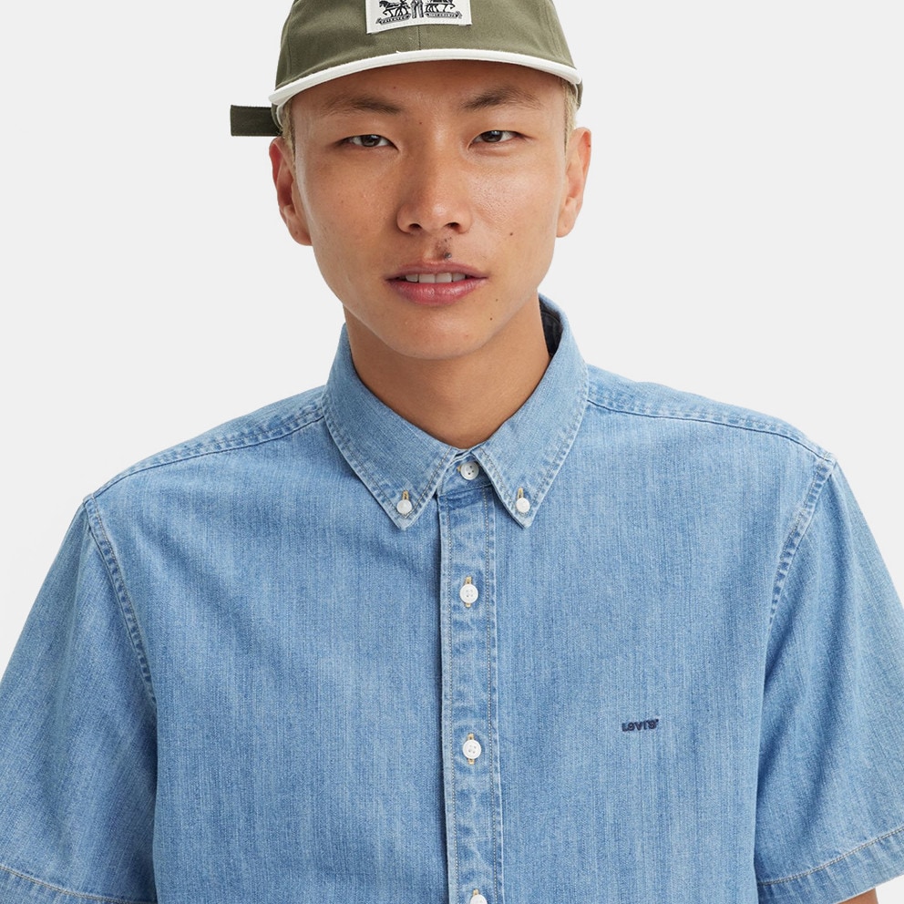 Levi's Authentic Button Down Med Indigo Ανδρικό Κοντομάνικο Πουκάμισο
