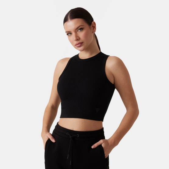 Guess Edie Γυναικείο Cropped Αμάνικο T-Shirt