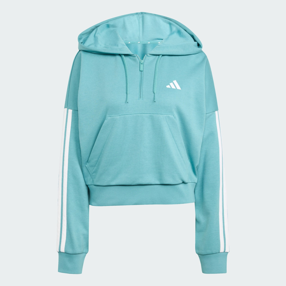 adidas sportswear Essentials 3-Stripes French Terry Quarter-Zip Hood