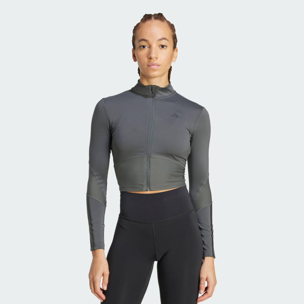 adidas Hyperglam Rib Zip Thru Cover Up