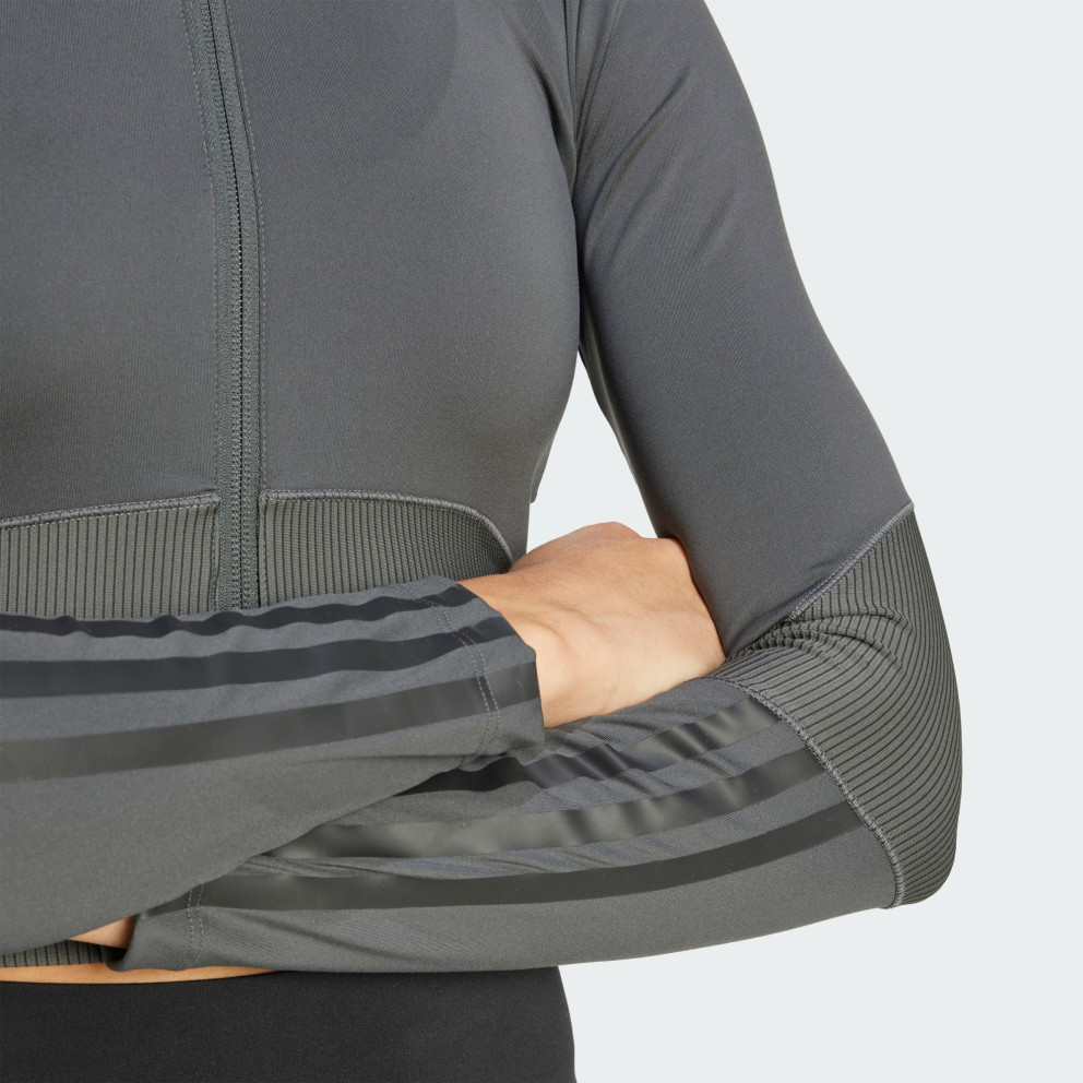 adidas Hyperglam Rib Zip Thru Cover Up