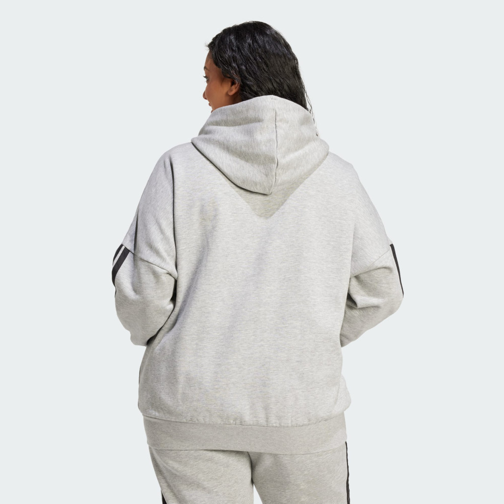 adidas sportswear Essentials 3-Stripes Full-Zip Fleece Hoodie (Plus