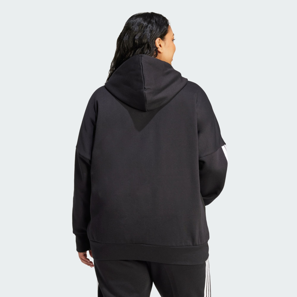 adidas sportswear Essentials 3-Stripes Full-Zip Fleece Hoodie (Plus