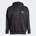 adidas sportswear Essentials 3-Stripes Full-Zip Fleece Hoodie (Plus