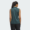 adidas Ultimate365 Jacquard Stripe Sleeveless Polo Shirt