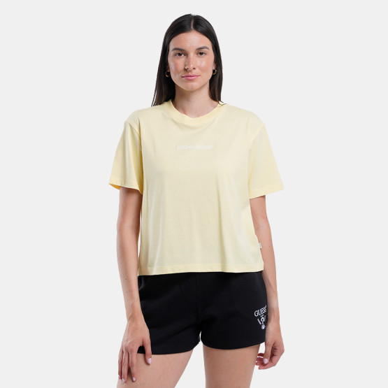 Guess Gj Ss Cn Boxy Embro Logo Tee Μπλουζα Γυναικε
