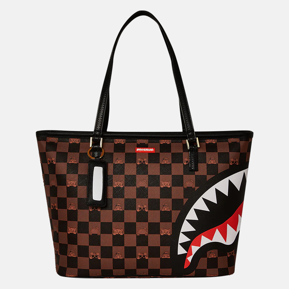 Sprayground Peeking Character Check Tote