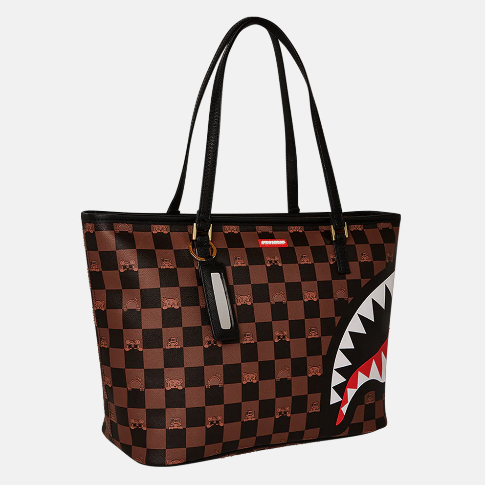 Sprayground Peeking Character Check Tote