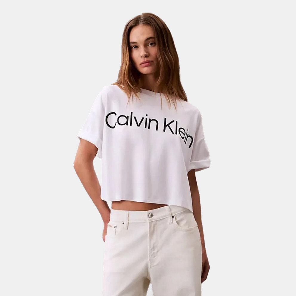 Calvin Klein Boxy Logo Women's Cropped T-Shirt