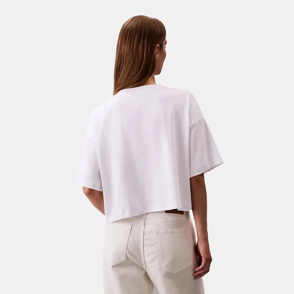 Calvin Klein Boxy Logo Women's Cropped T-Shirt