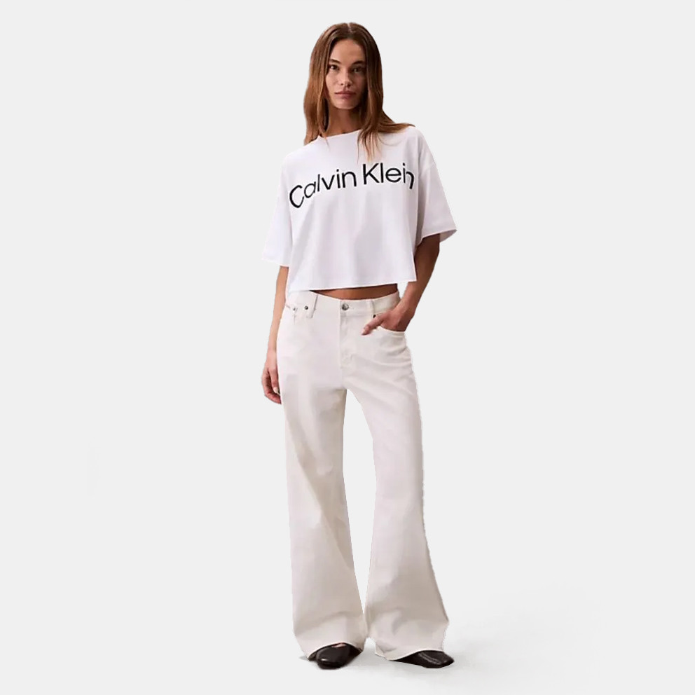 Calvin Klein Boxy Logo Women's Cropped T-Shirt