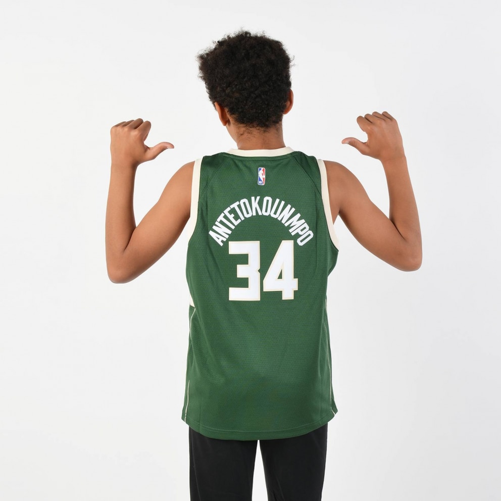 Nike NBA Giannis Antetokounmpo Milwaukee Bucks Icon Edition Swingman Παιδική Φανέλα